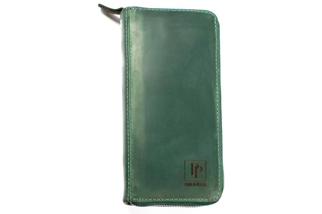 Кошелек на молнии Forte Verde Paolo Pelle ud0001-Verde (pelle-9993)