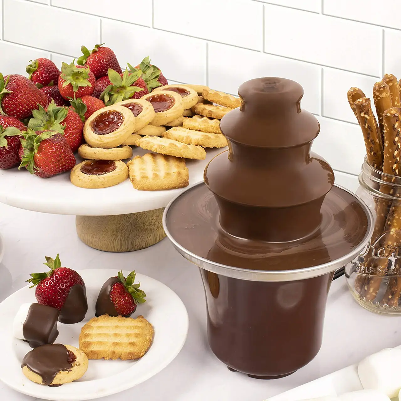 Шоколадний фонтан Chocolate Fondue Fountain Mini Коричневий (2-1-25972) - фото 8