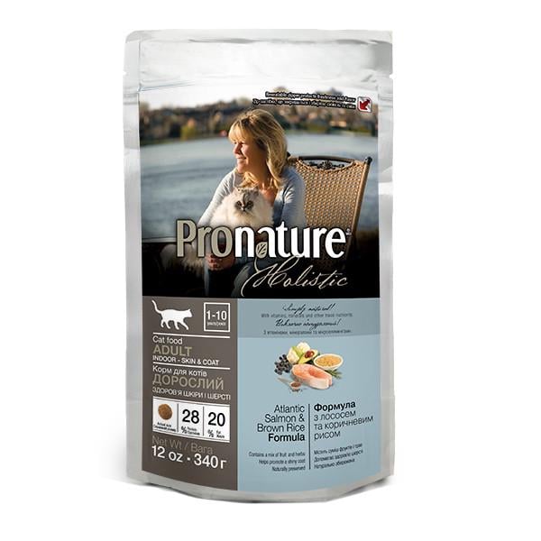 Корм сухой для котов Pronature Holistic Atlantic Salmon & Brown Rice 340 г (21900570)