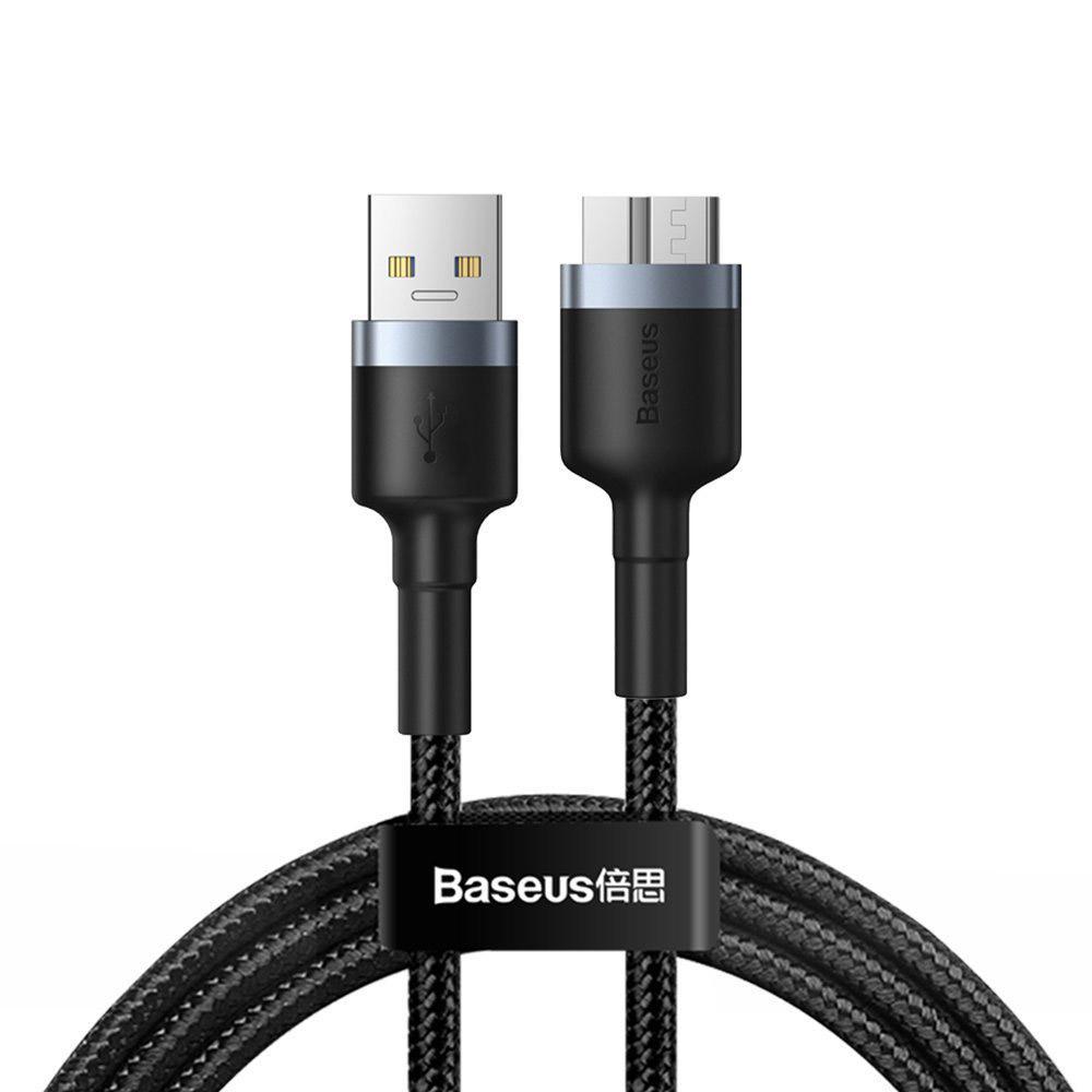 Кабель Baseus Cafule USB 3,0 to Micro-B 2A 1 м Чорний/Сірий (CADKLF-D0G)