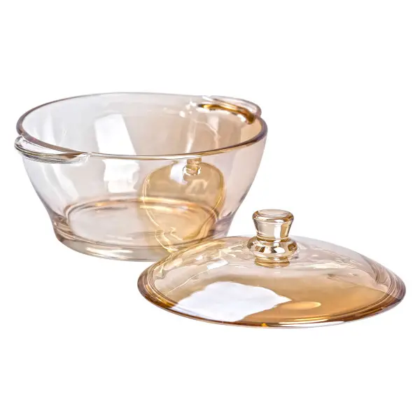 Кастрюля с крышкой Lirmartur из закаленного стекла 1 л Коричневый (147-107-HP-YH-5) - фото 2 Кастрюля с крышкой Lirmartur из закаленного стекла 1 л Коричневый (147-107-HP-YH-5) - фото 2