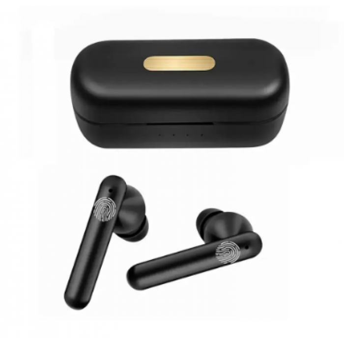 Навушники бездротові із зарядним кейсом Bluetooth Чорний (52647)