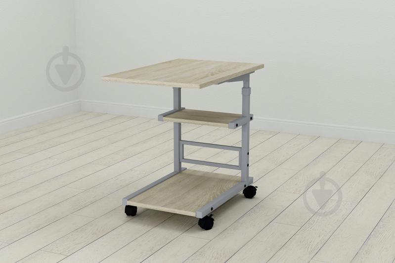 Стол приставной Ferrum-decor Адан 62x40x60 металл Серый ДСП Дуб Сонома 16мм (ADA0018) Стол приставной Ferrum-decor Адан 62x40x60 металл Серый ДСП Дуб Сонома 16мм (ADA0018)