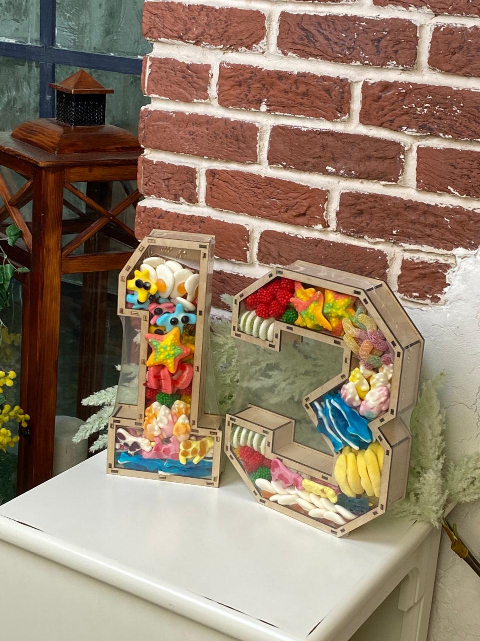 Подарунковий бокс солодкий Цифра 3 з желе (2508065637) - фото 5