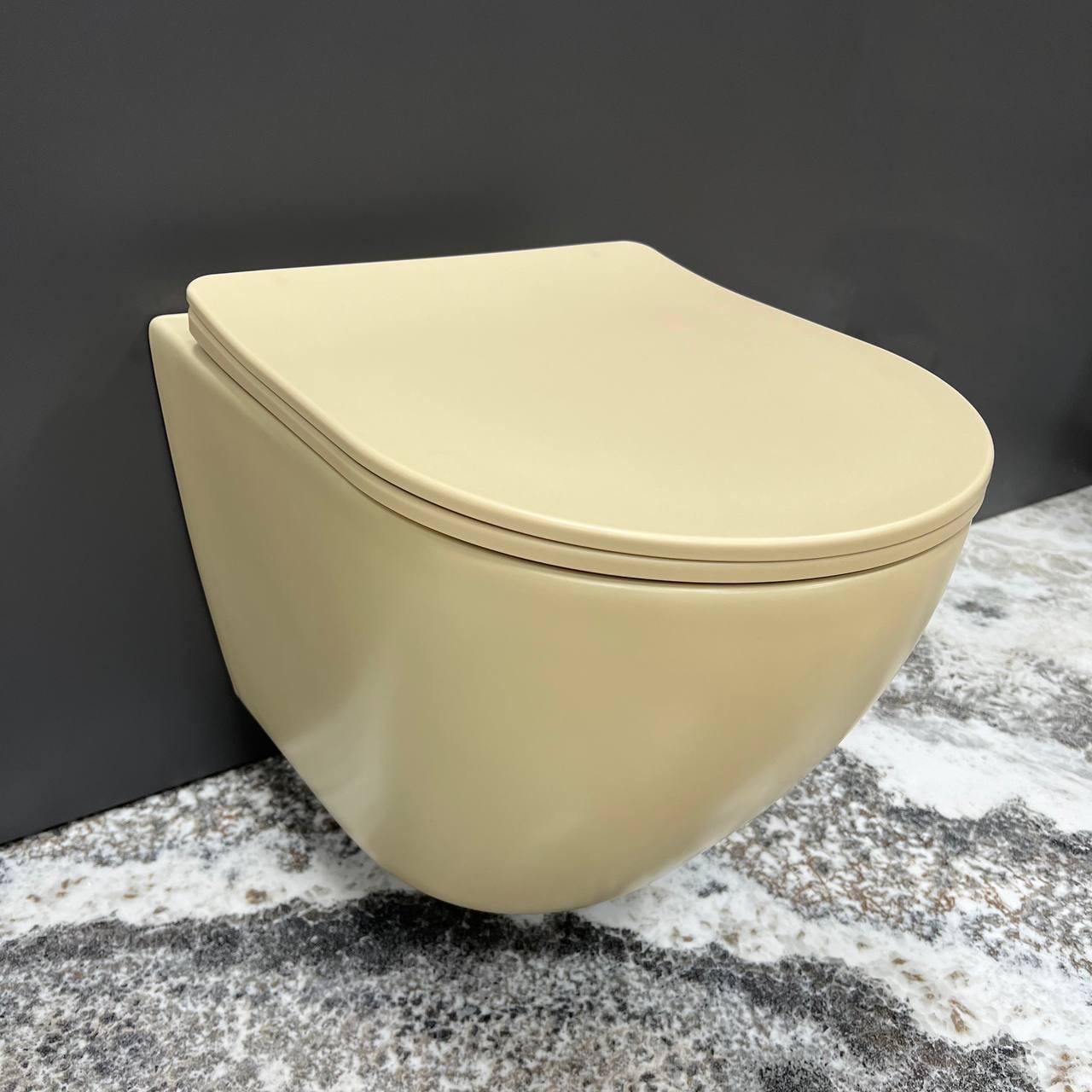 Унитаз подвесной VBI Vulcano Beige Matt (2808389113)
