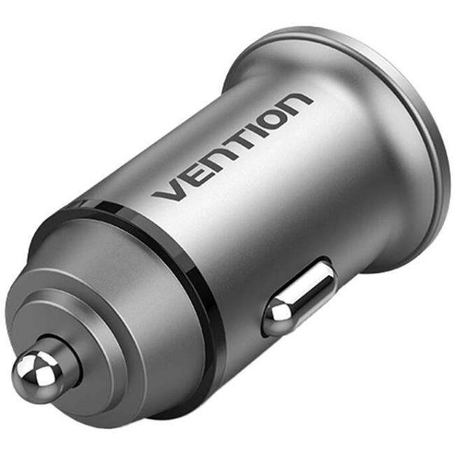 Зарядное устройство беспроводное Vention Mini Style Aluminium Alloy Type 2xUSB 30W QC3.0 Grey (FFEH0) - фото 3 Зарядное устройство беспроводное Vention Mini Style Aluminium Alloy Type 2xUSB 30W QC3.0 Grey (FFEH0) - фото 3