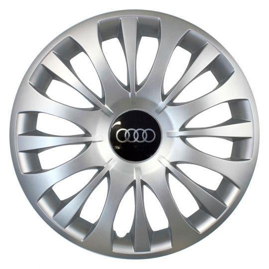 Автомобильные колпаки SKS 329 R15 с логотипом Audi 4 шт. Серебристый