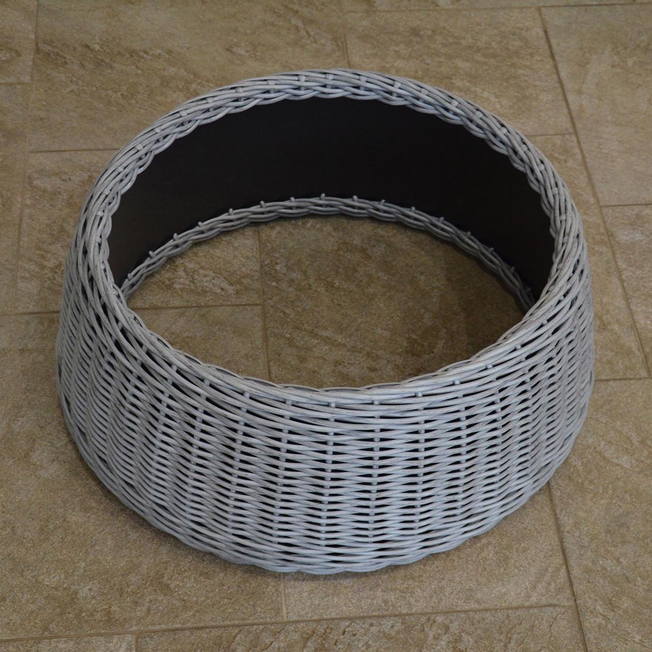 Підставка-спідниця під ялинку плетена зі штучного ротанга/ручної роботи XL Сірий (23296113) - фото 7