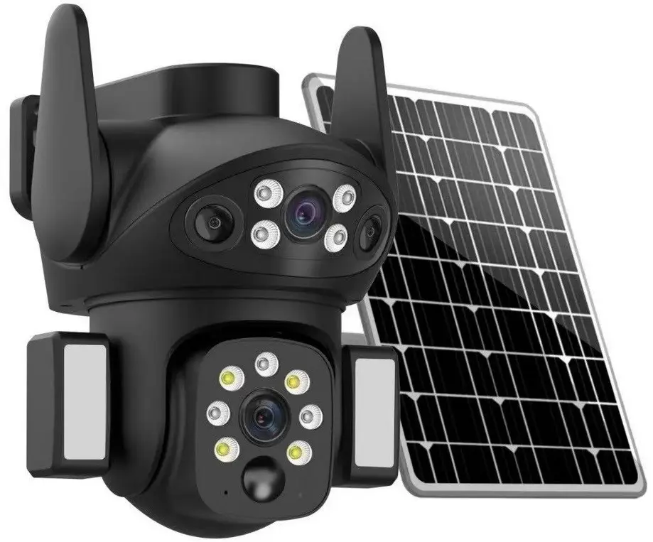 Камера видеонаблюдения IP RIAS VQ06 4G 2 объектива 4MP+4MP с солнечной панелью Black (3_07593)