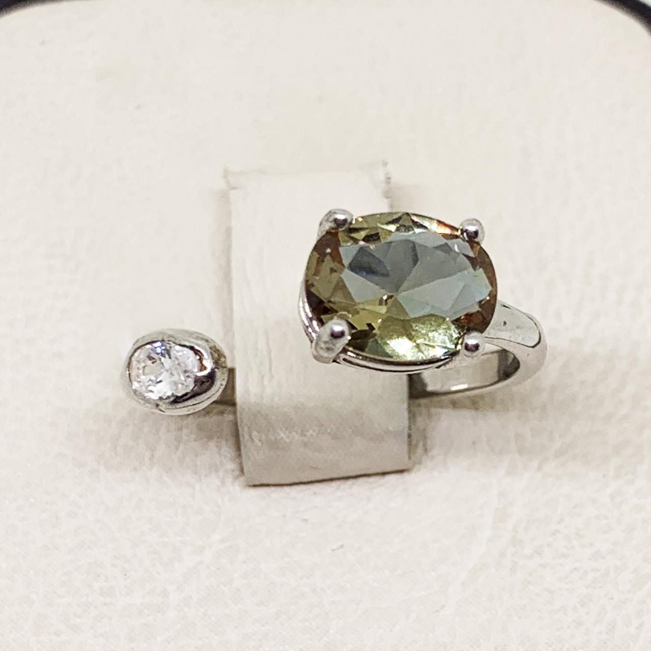 Кольцо серебряное с султанитом 2,42 г р. 18,5 (1656147063)