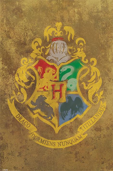 Постер плакат Гарри Поттер Хогвартский Герб/Harry Potter Hogwarts Crest 61x91,5 см