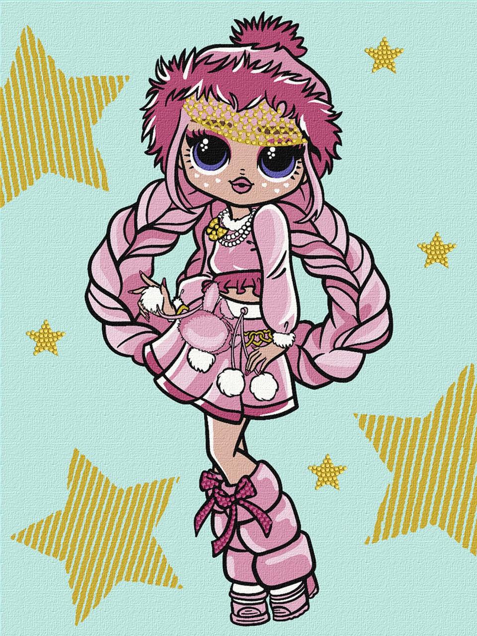 Картина по номерам Ideyka LOL Surprise OMG Fashion show La Rose со стразами 30х40 см (2824289772)