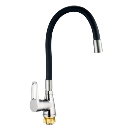 Смеситель для кухни с силиконовым изливом MIXXUS SOP4-045 Reflector Black (MI6487)