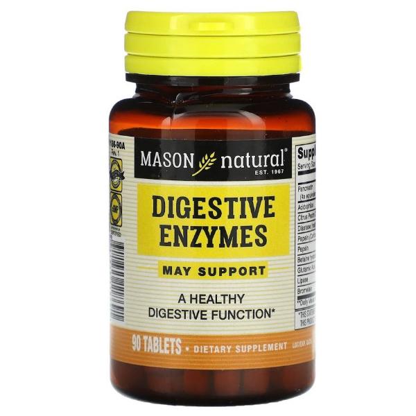 Натуральна добавка з травними ферментами Mason Natural Digestive Enzymes 90 таблеток (000021094)