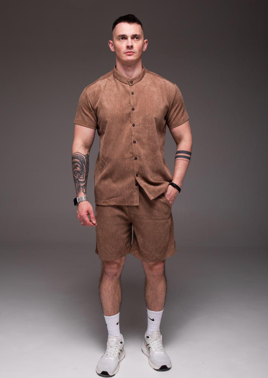 Костюм мужской вельветовый летний S Коричневый (2377/2/1) - фото 7