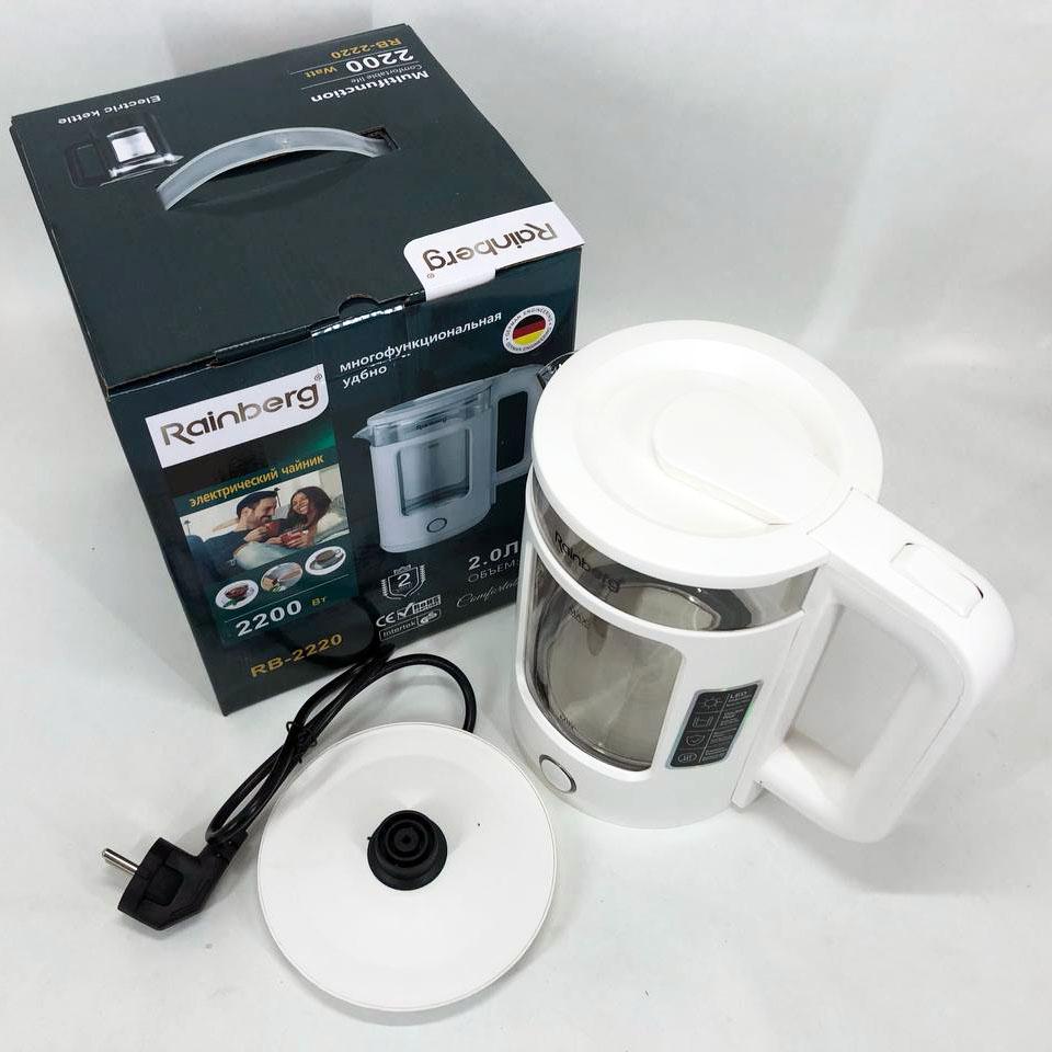 Електрочайник Rainberg RB-2220 2200 Вт 2 л Білий (266166) - фото 5 Електрочайник Rainberg RB-2220 2200 Вт 2 л Білий (266166) - фото 5
