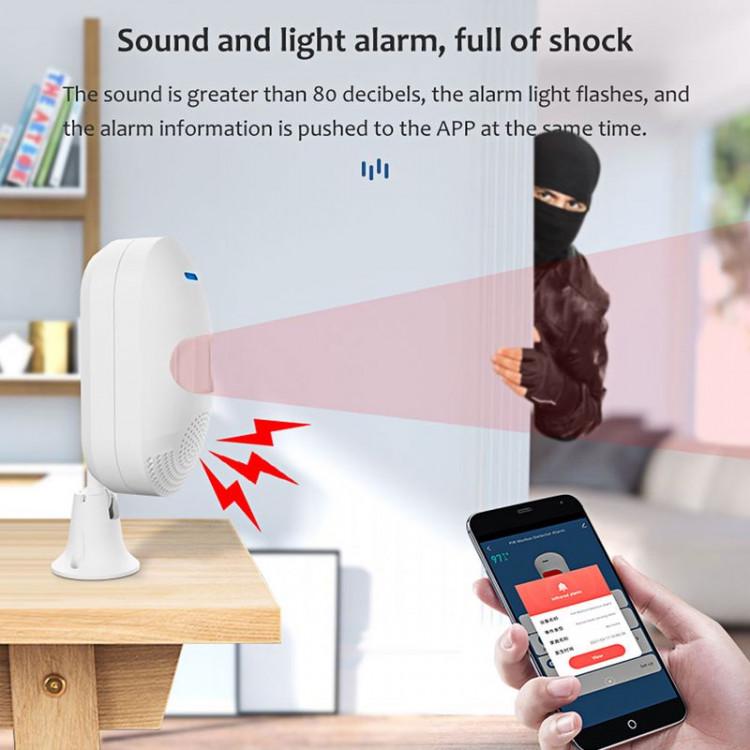 Сигнализация с датчиком движения и сиреной Tuya PIR Motion Alarm смарт мини с оповещением на смартфон - фото 7