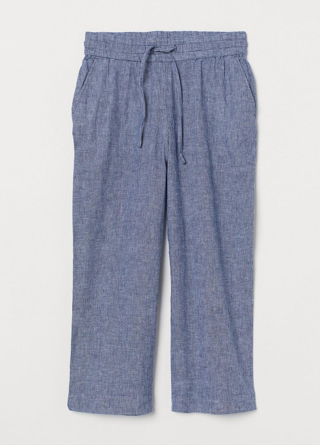 Брюки льняные р. 36 Синий (8421691log)