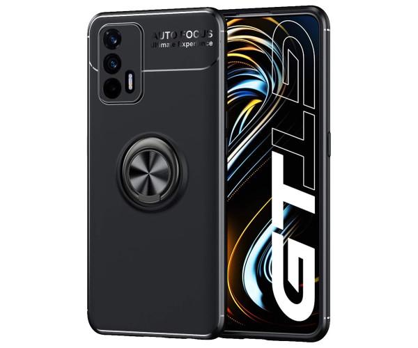 Чехол Auto Focus 360 Rotating Ring для Realme GT 5G Черный