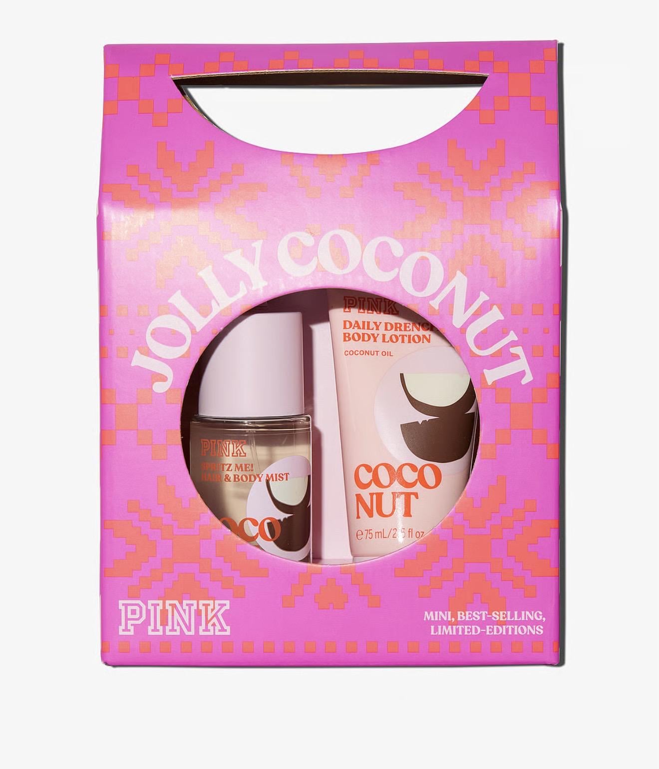 Подарочный набор косметики COCONUT 2-PIECE BODY MIST & LOTION GIFT SET Pink (18)
