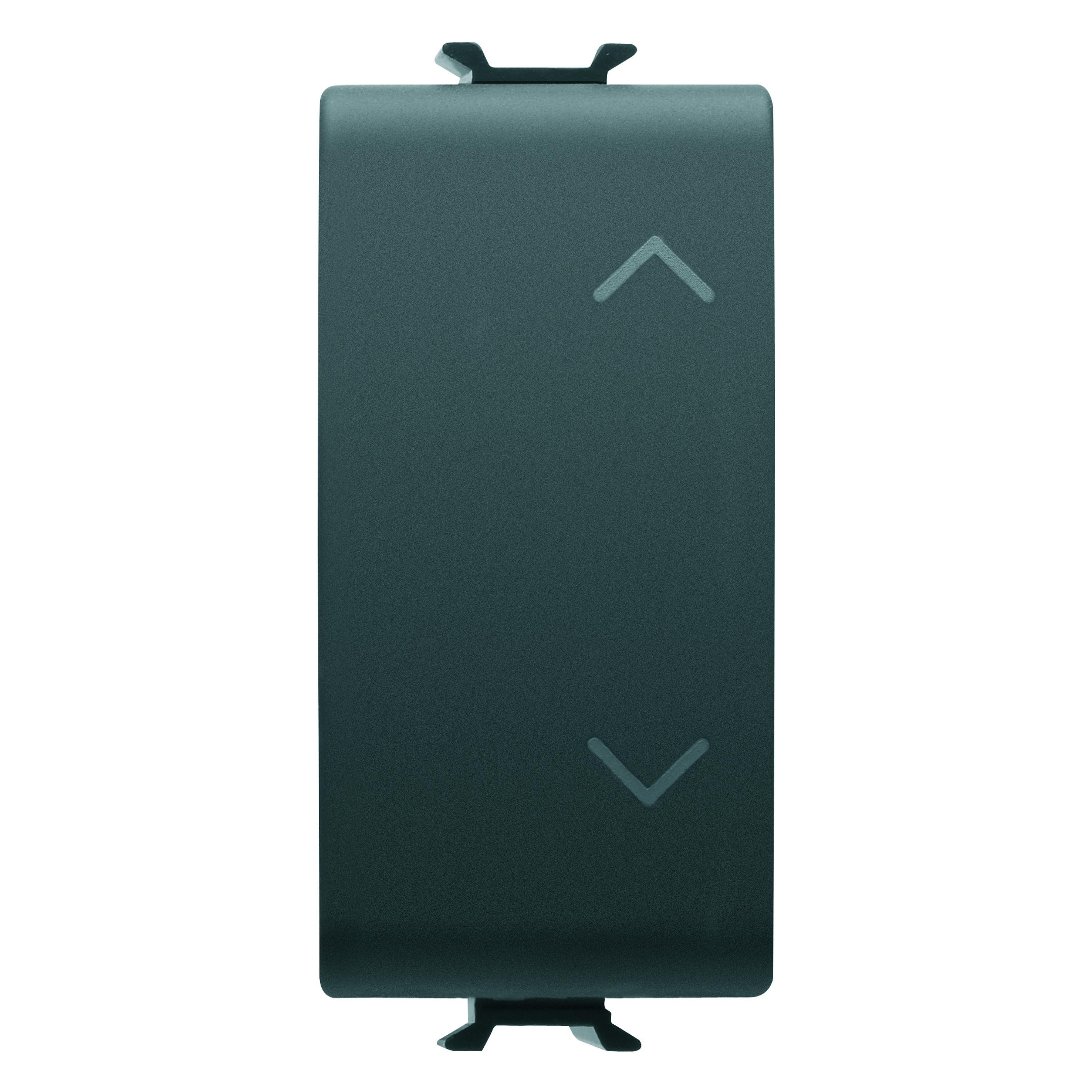 Выключатель одноклавишный для жалюзи Gewiss Chorusmart 1 модуль трехпозиционный технополимер Черный (GW12121) Выключатель одноклавишный для жалюзи Gewiss Chorusmart 1 модуль трехпозиционный технополимер Черный (GW12121)