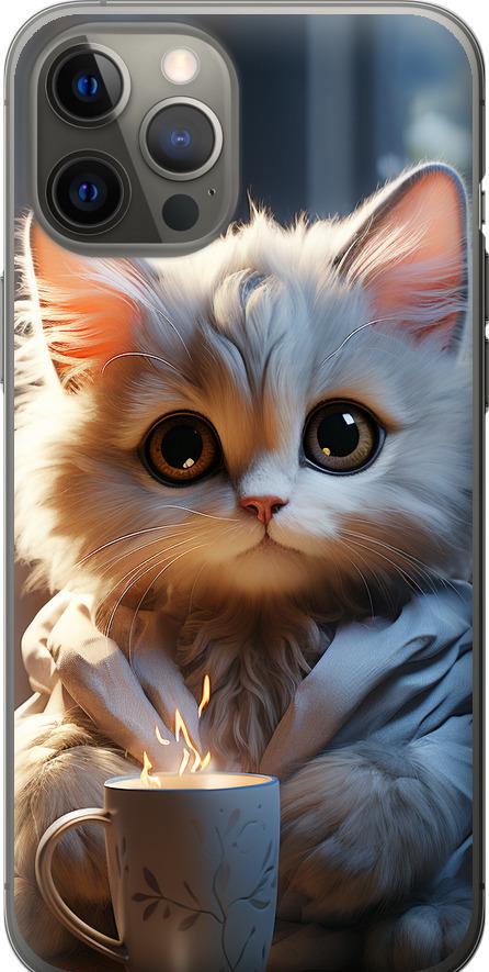 Чехол на iPhone 12 Pro Max White cat (5646u-2054-42517)