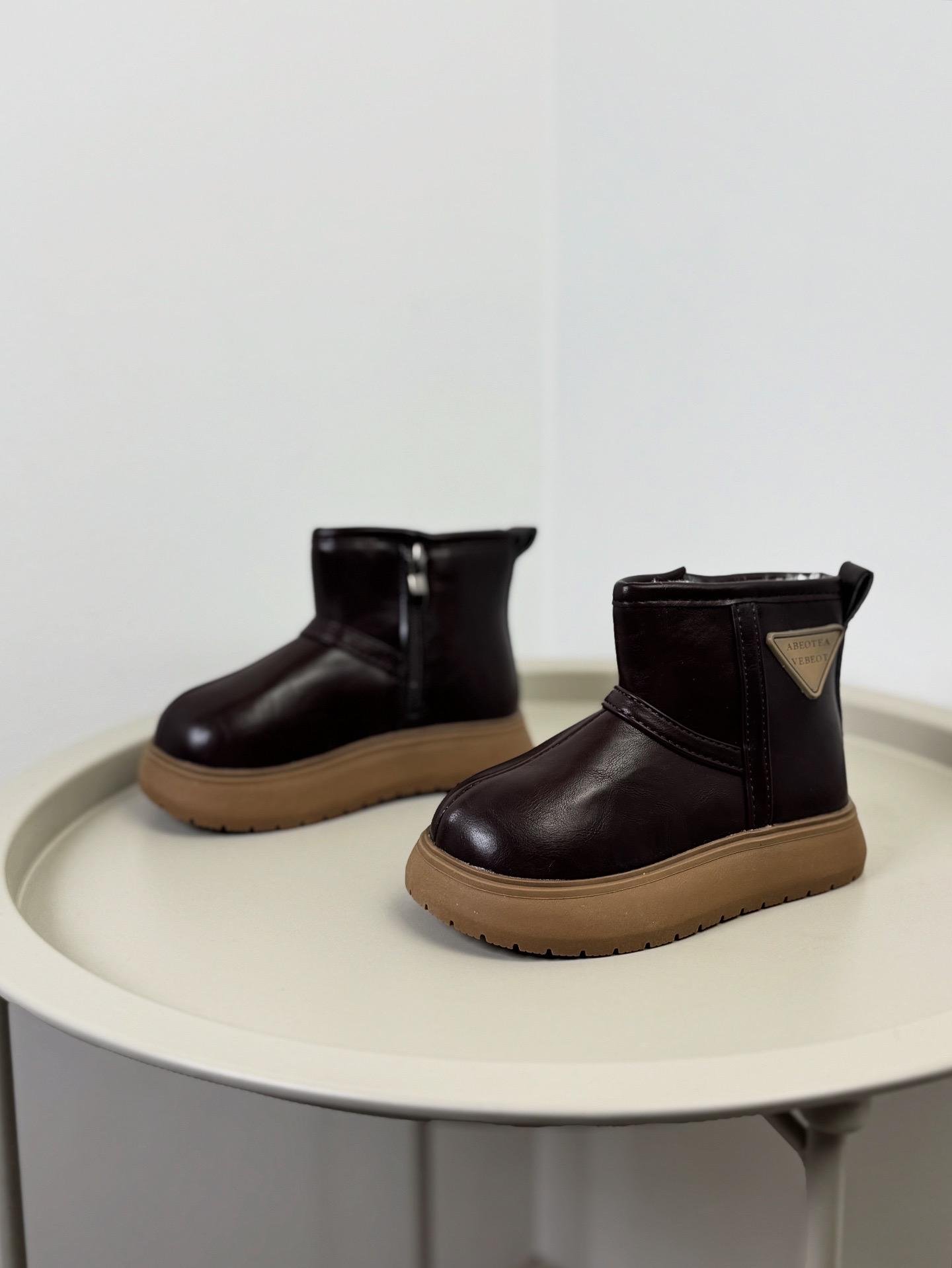 Ботинки детские зимние 1654 р. 26 Коричневый (30411351) - фото 7