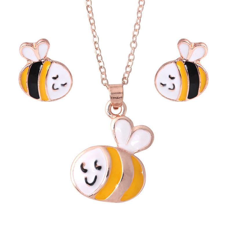 Набор подвеска и серьги Bee Желтый (34122925)