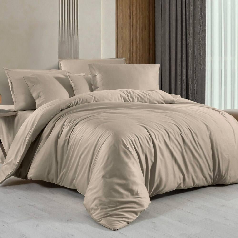 Комплект постельного белья Sarev Monochrome делюкс сатин 300TC евро Beige (2000022282336)