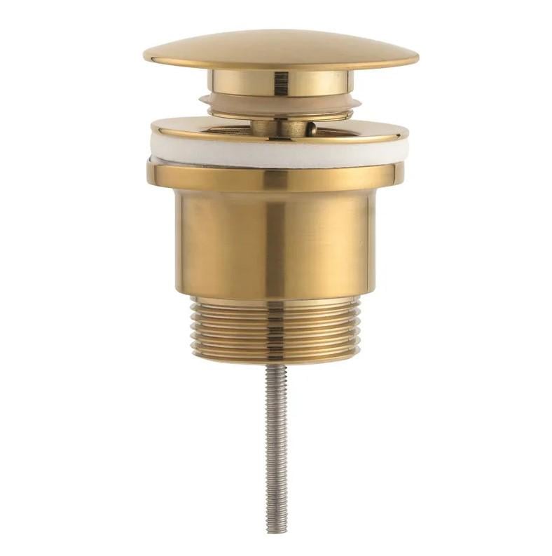 Клапан-кнопка донний для умивальника KOER PW-01-12 1-1/4'' Золотий матовий (KR5194)
