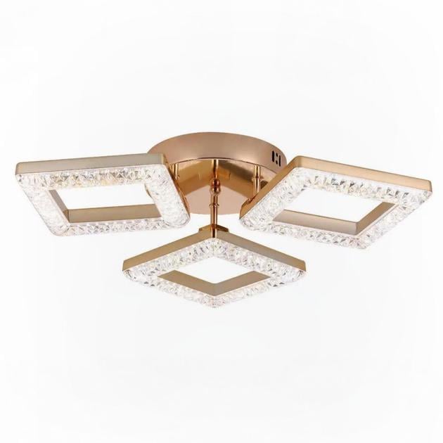 LED-люстра потолочная Valeso с пультом и металлическим каркасом 3000/6500K IP20 G 2726/3 GD 80 80W Золотой (28688366)