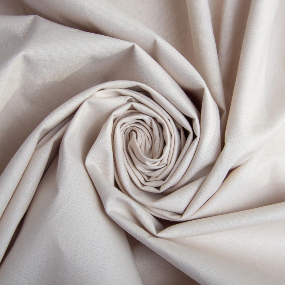 Тканина бязь ранфорс для постільної білизни бавовна V-151 130 гр/м2 240 см Світло-бежевий