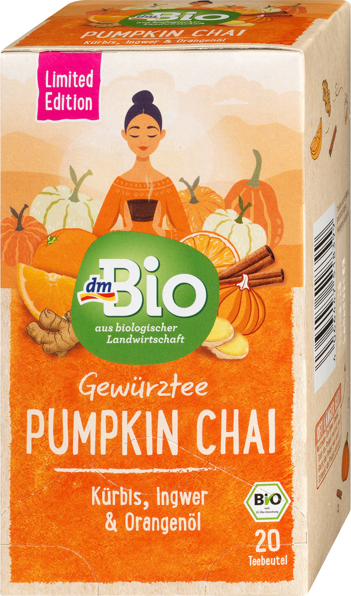 Чай травяной с тыквой имбирем и апельсином 40 г 20 пакетиков (2061773872)