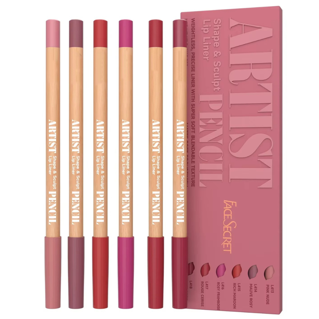 Набор карандашей для губ Face Secret Artist Pencil 6 нюдовых оттенков стойкие Розовый