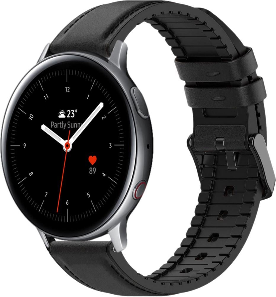 Ремешок кожаный Tamyx для Galaxy Watch Active 2 40/44 мм Black (31589-2B)