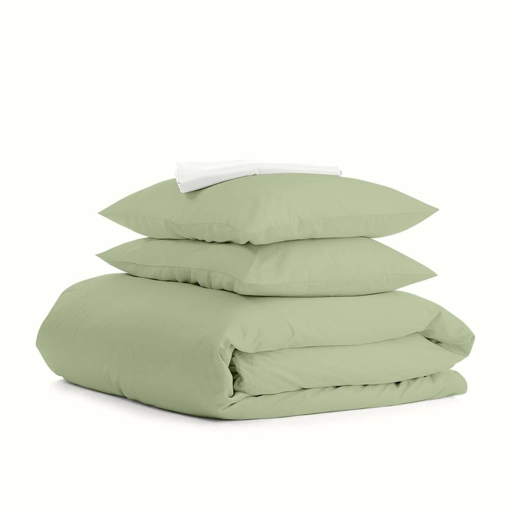 Комплект евро постельного белья Cosas Ranfors Olive White 200х220 см (4822052051559)