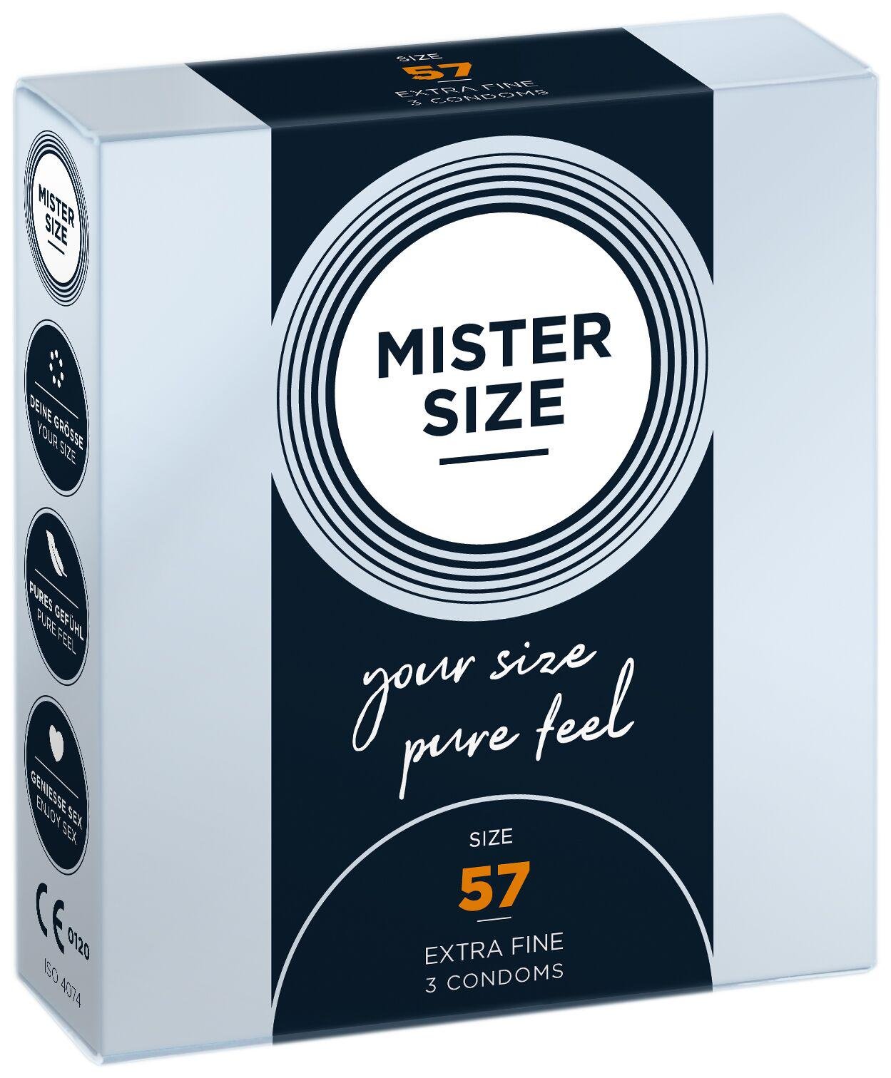 Презервативы Mister Size Pure Feel 0,05 мм р. 57 3 шт. (SO8035)