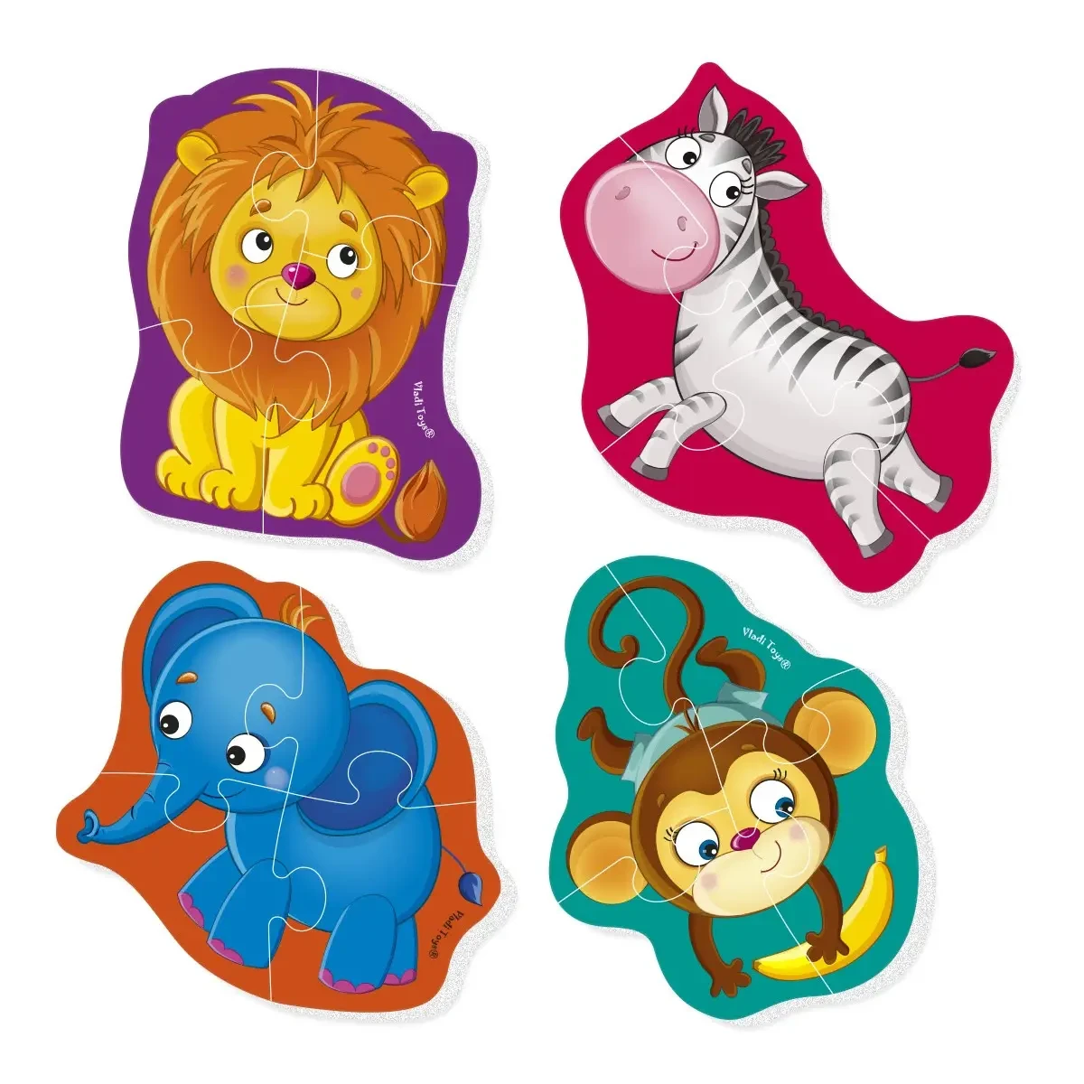 Комплект бебі пазлів Vladi Toys Дитинча Ферма VT1106-87 та Зоопарк VT1106-88 - фото 5