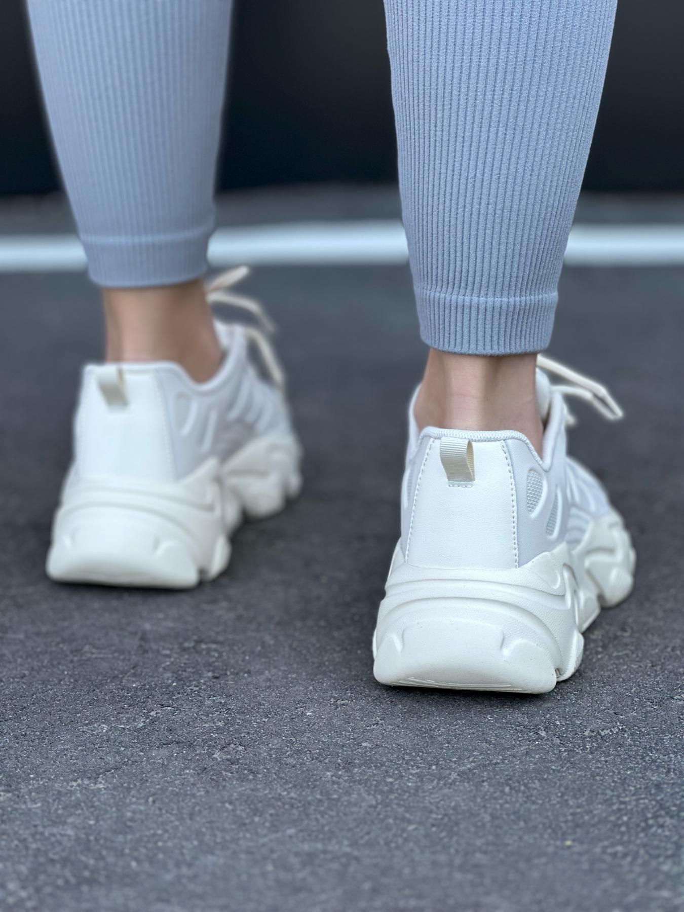 Кроссовки женские натуральная кожа/текстиль р. 38 Молочный (9546507) - фото 5 Кроссовки женские натуральная кожа/текстиль р. 38 Молочный (9546507) - фото 5