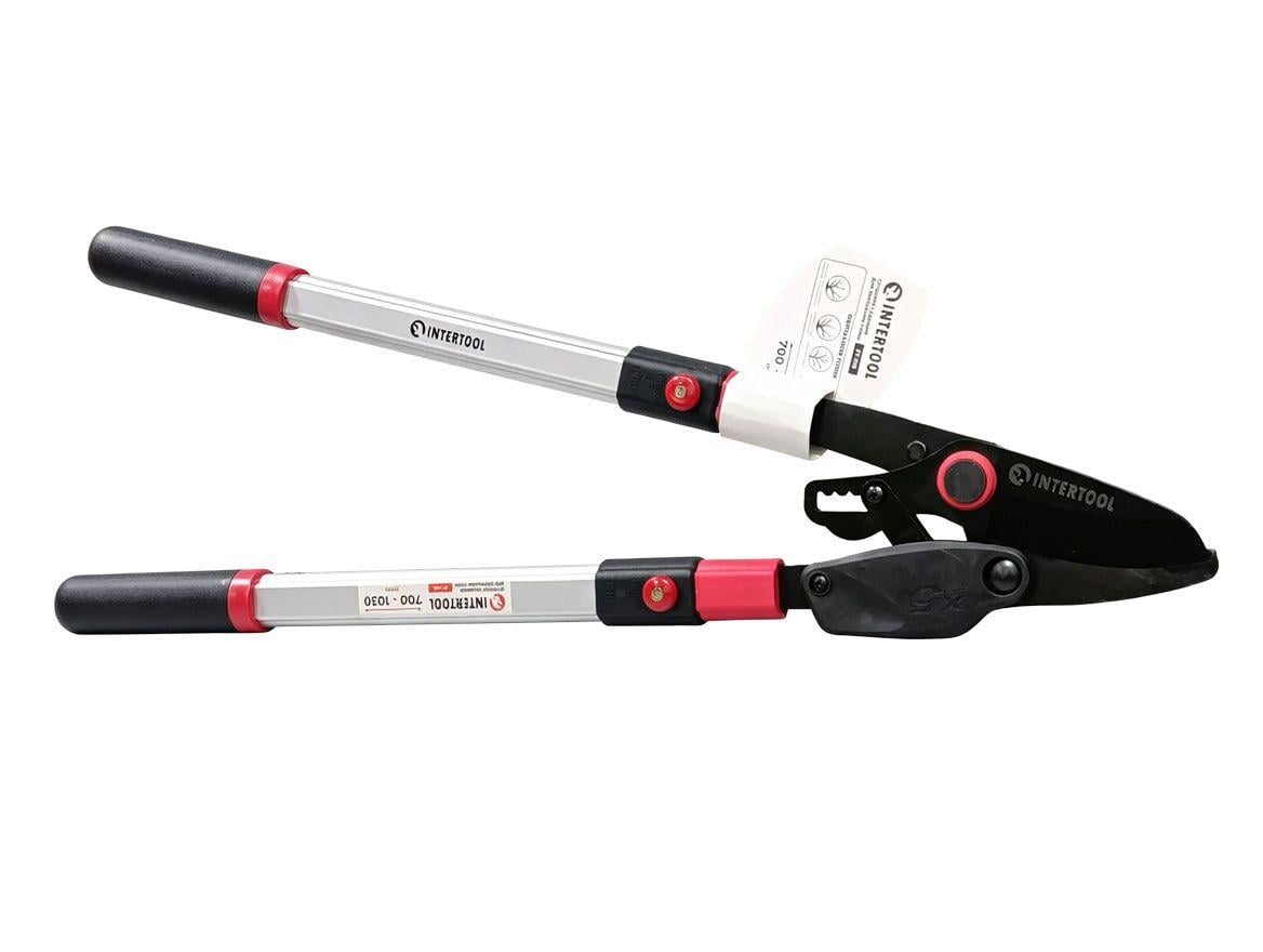 Сучкоріз садовий для обрізки гілок Intertool FT-1118 700-1030 мм храповий механізм/телескопічні ручки
