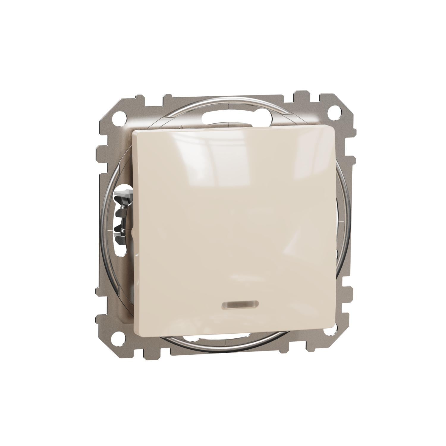 Выключатель кнопочный Schneider Electric Sedna Design с символом Колокольчик и подсветкой Бежевый (SDD112131L) Выключатель кнопочный Schneider Electric Sedna Design с символом Колокольчик и подсветкой Бежевый (SDD112131L)