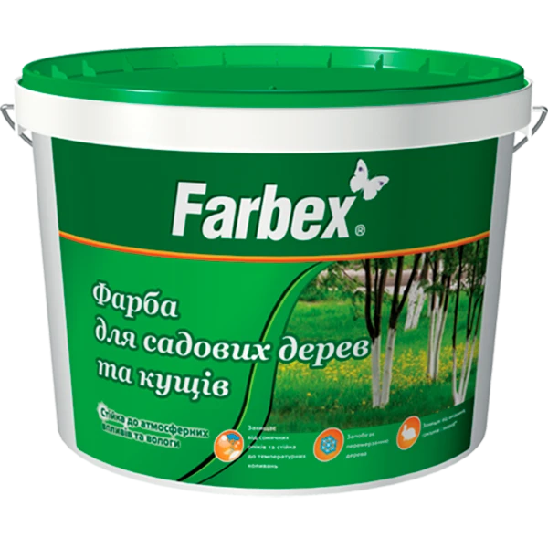 Краска для садовых деревьев и кустов Farbex 14 кг Белый (2792906350)