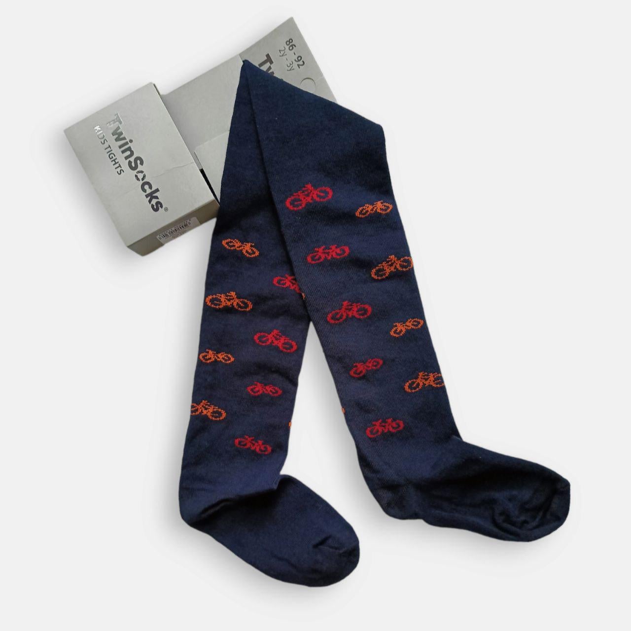 Колготки для мальчика TwinSocks Велосипед р. 14 86-92 см Темно-синий (310)