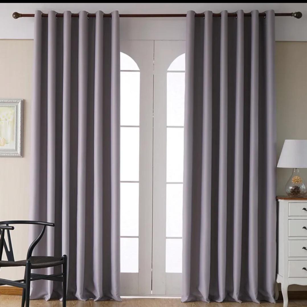 Штора-блекаут на люверсах 150х280 см Сірий (30080391)