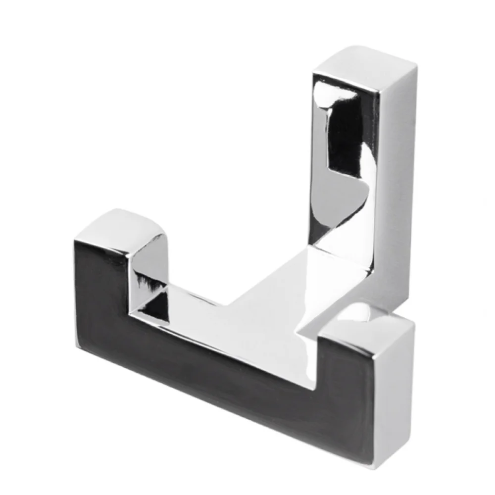 Гачок для одягу Sigma Modern 40х40х52 мм з двома вішалками Хром (MK0458)