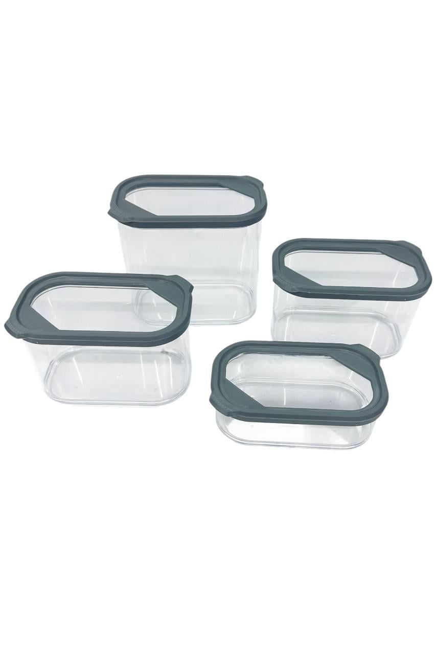 Набор пищевых контейнеров And пластиковые прозрачные 400/900х2/1400 мл 4 шт. (665474)