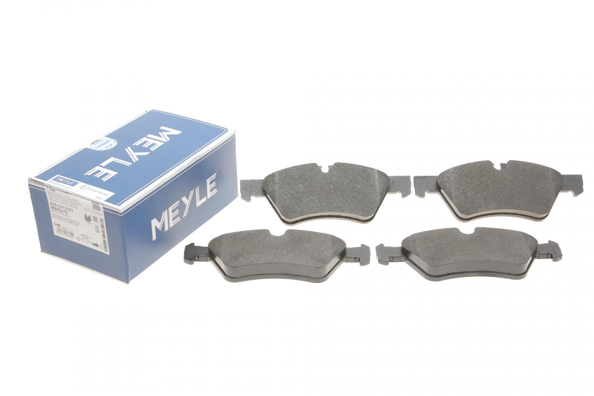 Колодки тормозные передние Meyle для MB E-class W211 (025 239 2221)