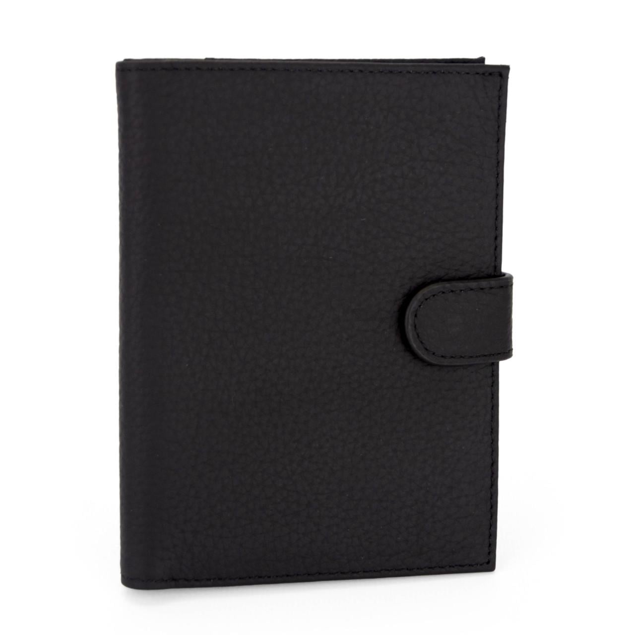Обложка на паспорт 3459 кожаная с карманом для денег Черный (2906037427)
