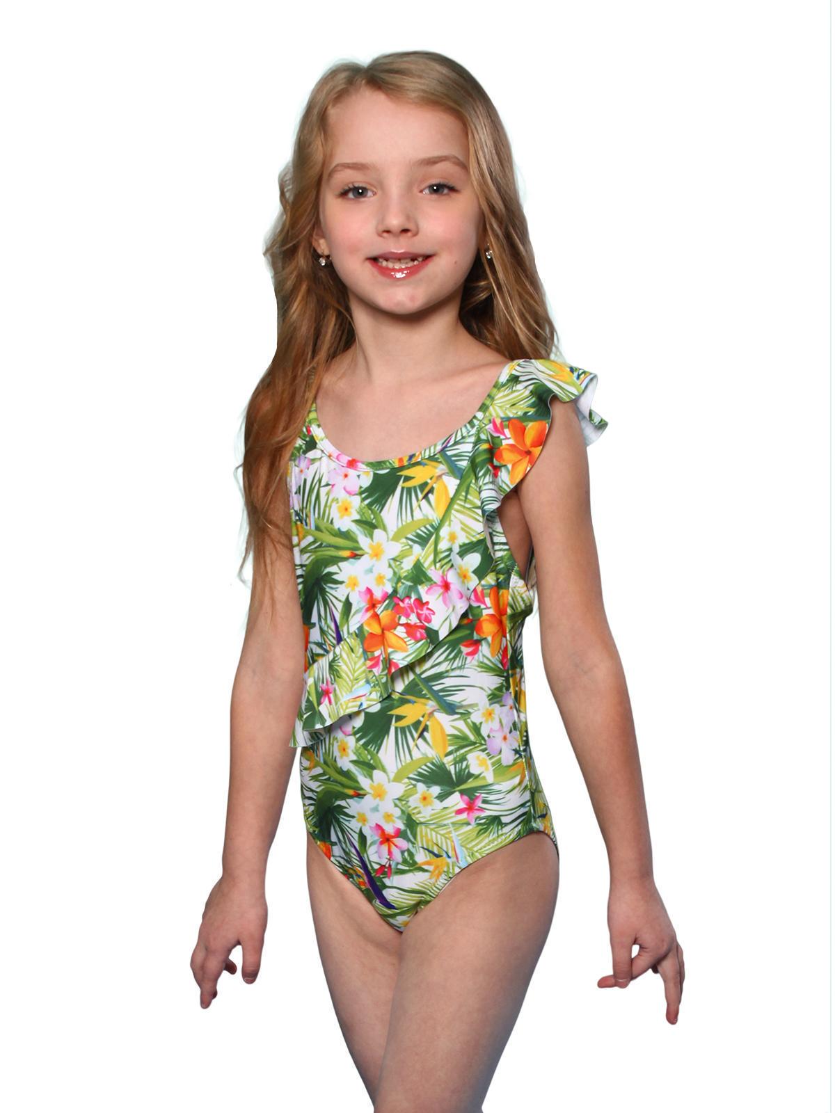 Купальник сплошной Keyzi 122 см Flowers small цветы Белый