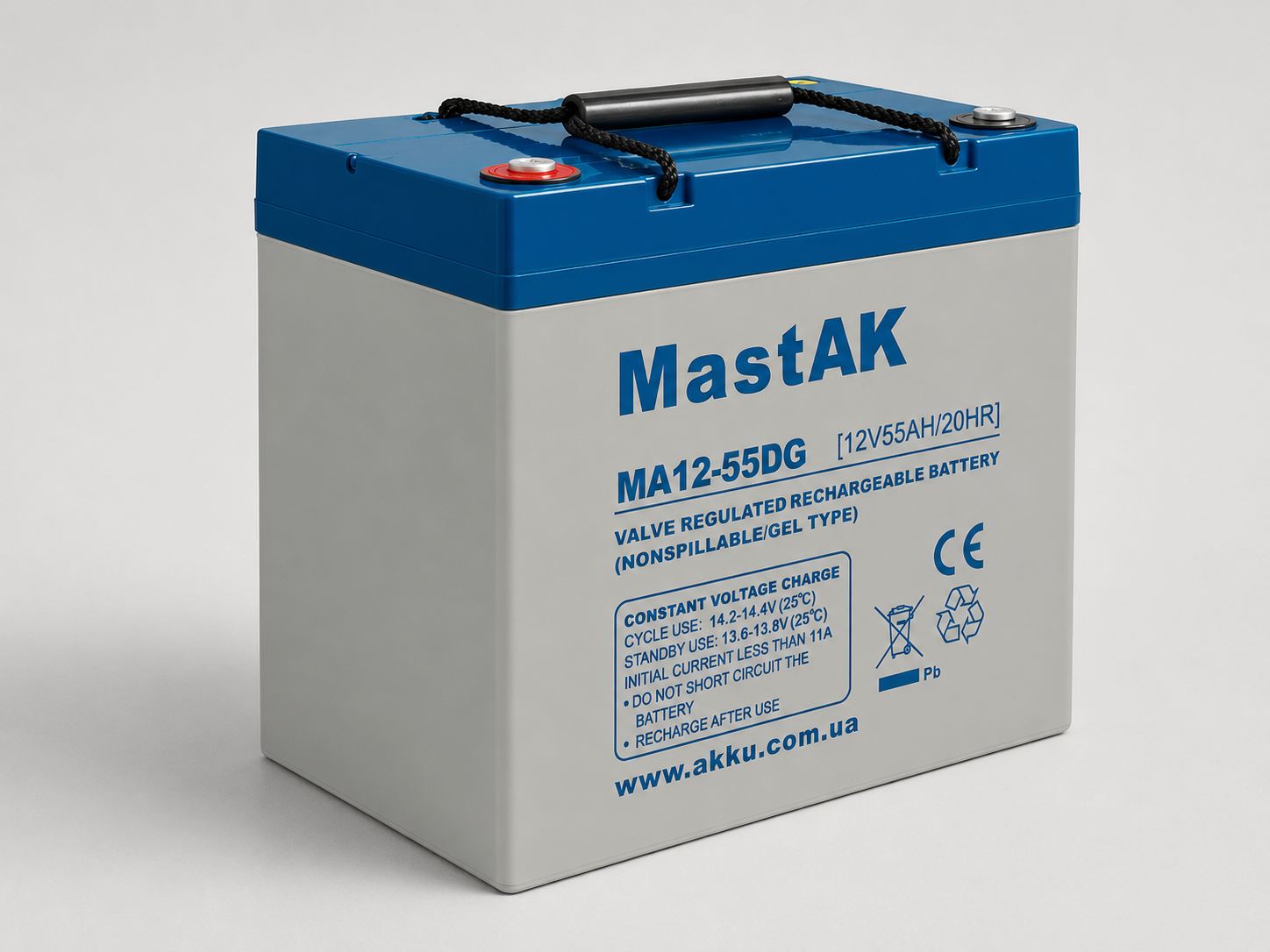 Аккумулятор гелевый MastAK MA12-55DG 12V 55 Ah 2016 г (185131)